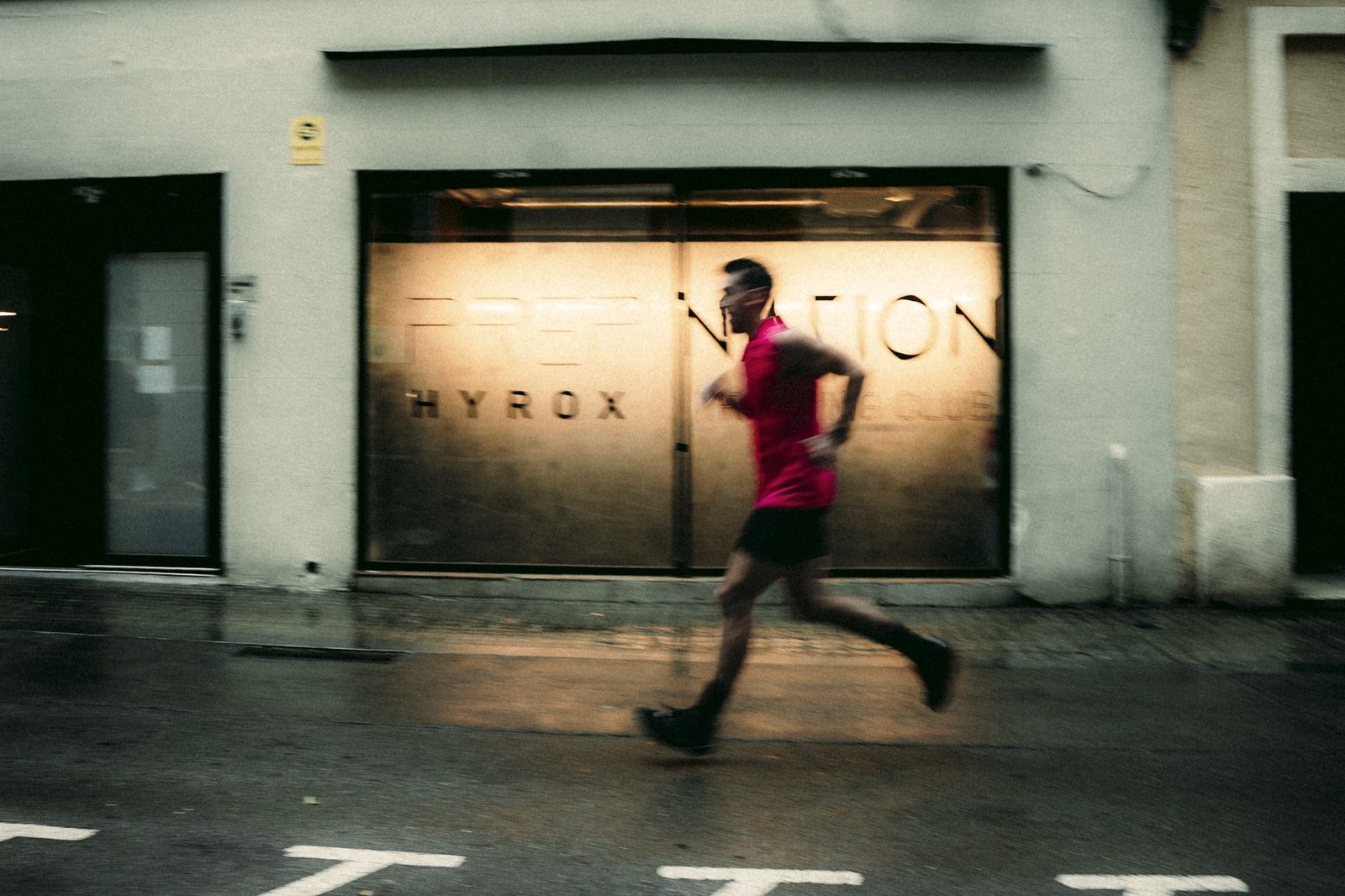 PrepNation, official HYROX training club in Barcelona, seen from the street in Gràcia